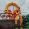 Velký podzimní věnec na dveře, 35 cm