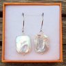 Keshi perly 18x15 mm perlové elegantní náušnice na chirurgické oceli