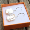 Keshi perly 18x15 mm perlové elegantní náušnice na chirurgické oceli