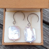 Keshi perly 18x15 mm perlové elegantní náušnice na chirurgické oceli