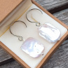 Keshi perly 18x15 mm perlové elegantní náušnice na chirurgické oceli