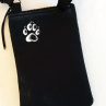 malá crossbody s kapsou-STŘÍBRNÉ PACIČKY PSÍ