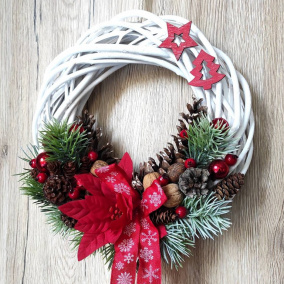 Věnec s vánoční hvězdou
