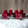Adventní svícen do červené