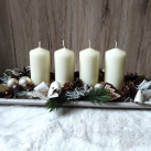 Adventní svícen do smetanové