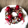 Luxusní adventní věnec do červené