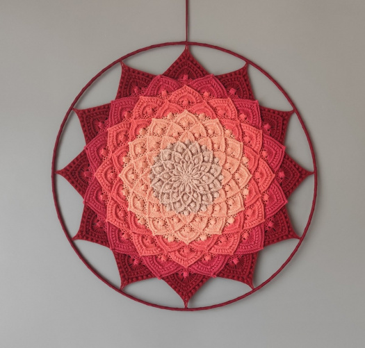 Mandala Lotosový květ - 3D - průměr 45 cm