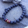 Láva a tygří oko shamballa ochranný unisex náramek