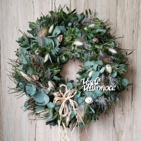 Přírodní velikonoční věnec