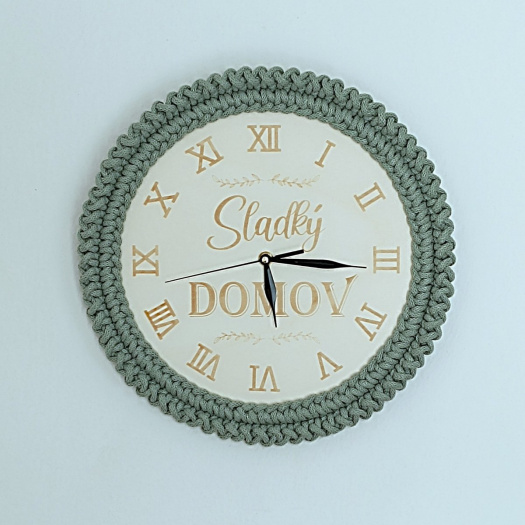 Nástěnné hodiny - divoká máta