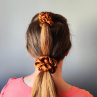 Dárková sada - 4 scrunchies L v béžové