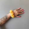 Dárková sada - 4 scrunchies L ve žluté