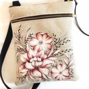 crossbody s kapsou-KAKAOVÉ KVĚTY