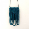 Macrame kabelka na mobil mořská zeleň