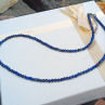 Broušený lapis lazuli 3 mm jemný minerálový náhrdelník