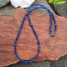 Broušený lapis lazuli 3 mm jemný minerálový náhrdelník