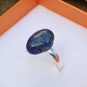 Lapis Lazuli postříbřený minerálový prstýnek