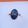 Lapis Lazuli postříbřený minerálový prstýnek