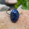 Lapis Lazuli postříbřený minerálový prstýnek