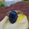 Lapis Lazuli postříbřený minerálový prstýnek