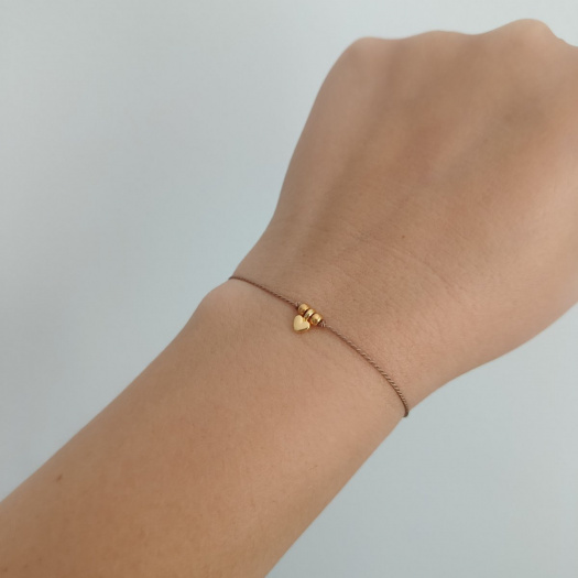 "Mini Love" náramek Luxury 24K Gold ed. - beige