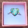 Prstýnek z ABALONE SHELL paua mušle, postříbřený