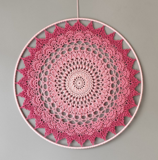 Mandala Růžová - průměr 45 cm
