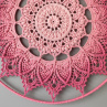 Mandala Růžová hvězda - průměr 45 cm
