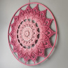 Mandala Růžová hvězda - průměr 45 cm