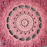 Mandala Růžová hvězda - průměr 45 cm