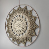 Mandala Khaki hvězda - průměr 45 cm
