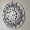 Mandala Šedá hvězda - průměr 40 cm