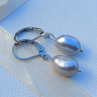 Říční top perly 12 mm náušnice na chirurgické oceli