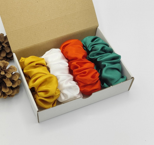 Dárková Vánoční sada - 4 scrunchies L