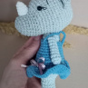 Háčkované nosorožčátko - 14 cm