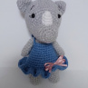 Háčkované nosorožčátko - 14 cm