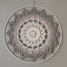Mandala Béžově šedá hvězda - průměr 45 cm
