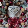 Luxusní vánoční v. do zlatočervené se srdíčkem