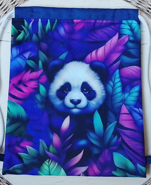 Stahovací vak XS panda v listí