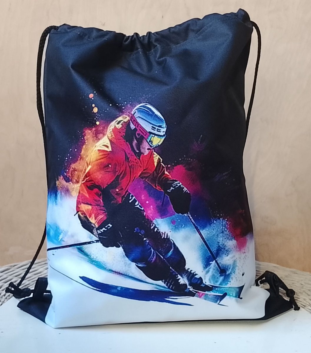 Stahovací vak M lyžař