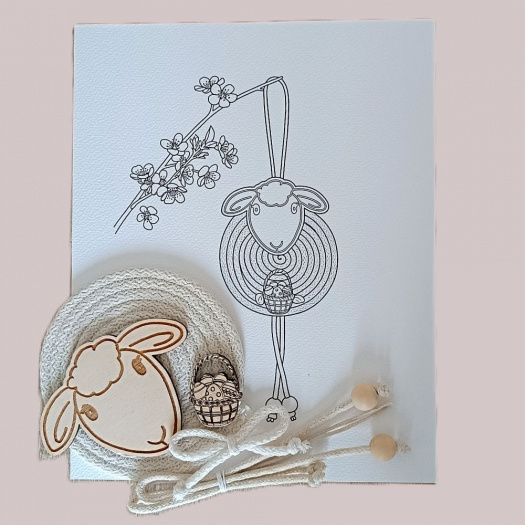 Kreativní sada "Ovečka" - závěsná dekorace