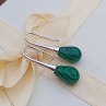 Hluboká zeleň přírody: Náušnice s malachitem, č.82