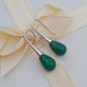 Hluboká zeleň přírody: Náušnice s malachitem, č.82