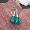 Hluboká zeleň přírody: Náušnice s malachitem, č.82