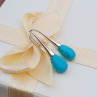 Elegance v barvě moře - náušnice s tyrkenitem, č.141