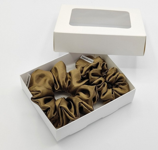 Sada dvou tmavý camel gumiček L-klasik a S