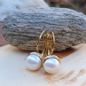 Zářivý luxus: Pozlacené náušnice s jihomořskými perlami, kód 95