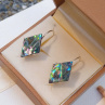 Abalone paua shell perleť něžné zavírací náušnice