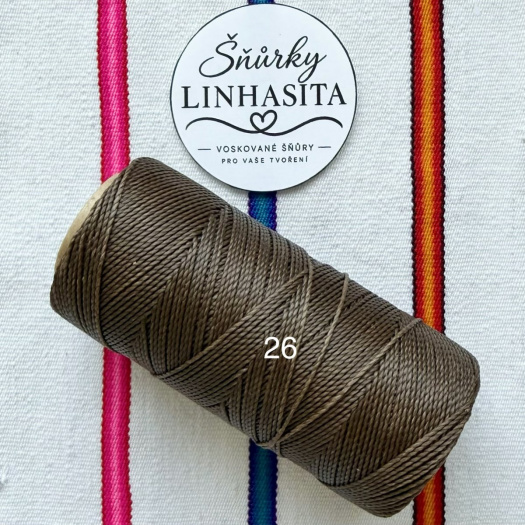 Linhasita 1 mm 26 celá cívka (hnědá)