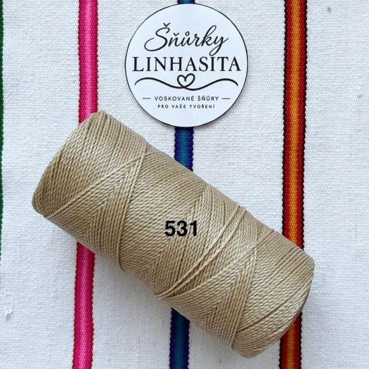 Linhasita 1 mm 531 celá cívka (studená béžová)